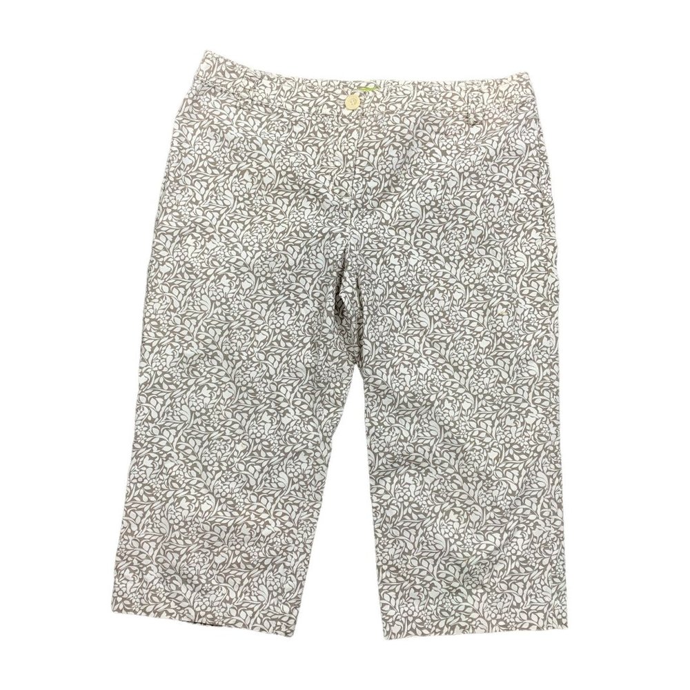 Sigrid Olsen 12 Capri Pants Brown White Casual